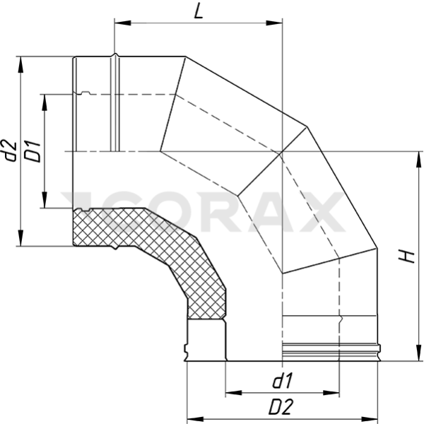 Сэндвич отвод 90 Corax  (Corax)