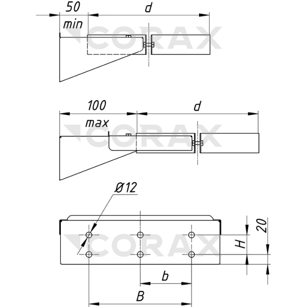 Кронштейн для трубы дымохода Corax  (Corax)
