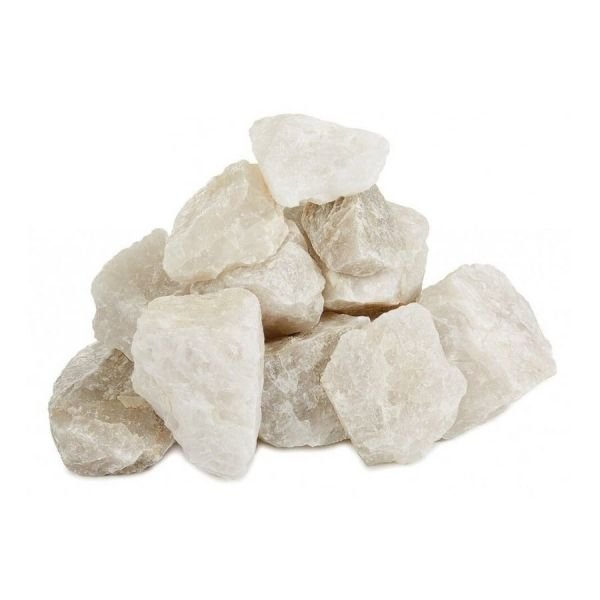 Камни для бани Камень Белый Кварц Колотый (ведро 10кг)