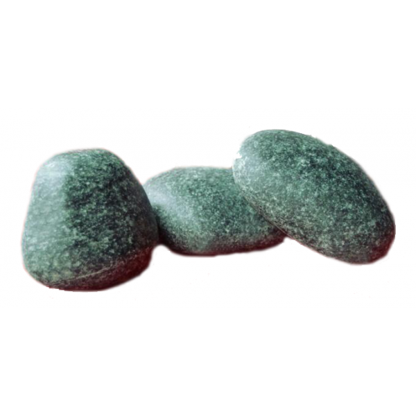 Камни для бани Жадеит Чёрный принц шлифованный (ведро 10 кг)