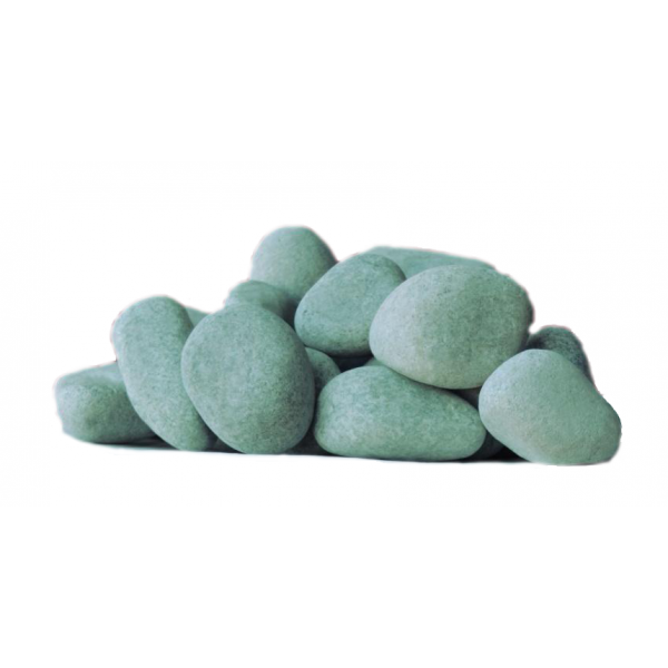 Камни для бани Жадеит шлифованный крупный (ведро 10 кг)