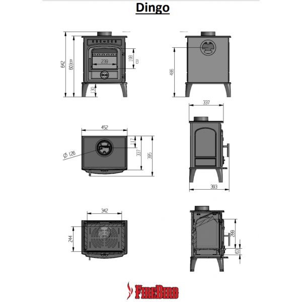 Печь-камин Dingo 5 кВт
